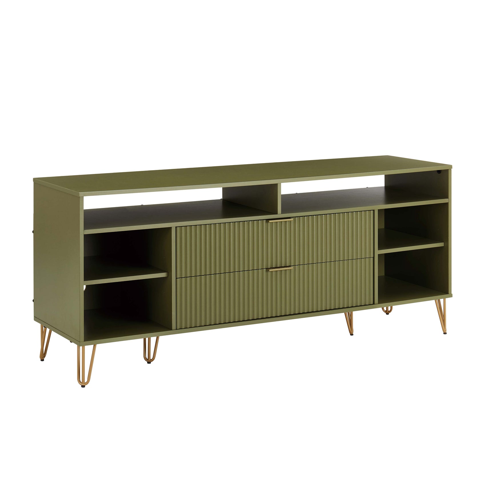 DUMBO 63" TV Stand in Olive Green - Ornate Home