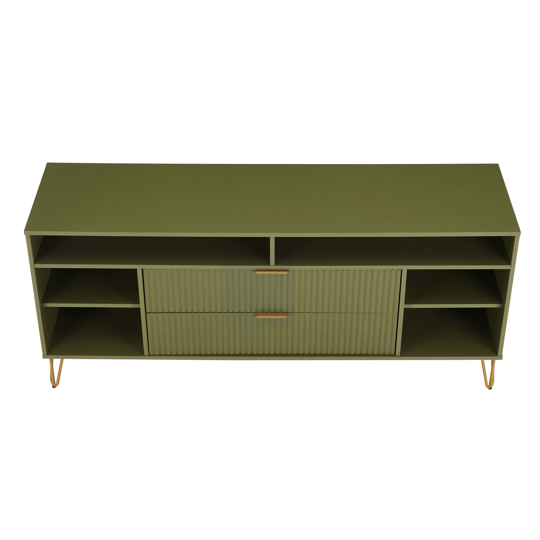 DUMBO 63" TV Stand in Olive Green - Ornate Home