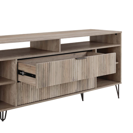 DUMBO 63" TV Stand in Rustic Grey - Ornate Home