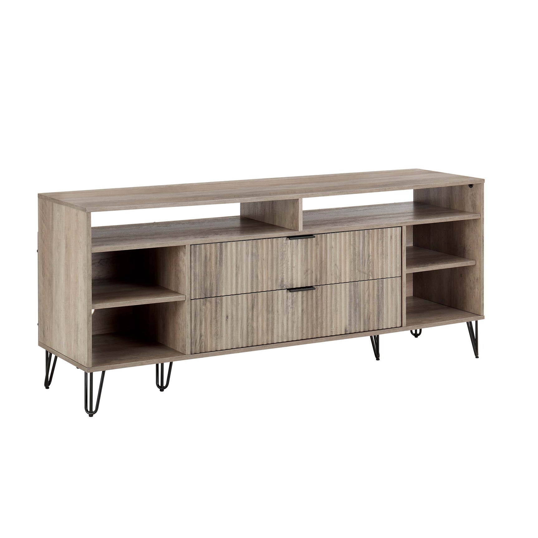 DUMBO 63" TV Stand in Rustic Grey - Ornate Home