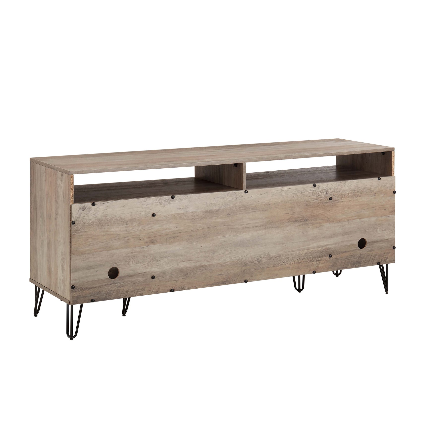 DUMBO 63" TV Stand in Rustic Grey - Ornate Home