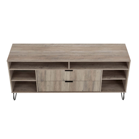 DUMBO 63" TV Stand in Rustic Grey - Ornate Home