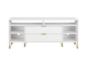DUMBO 63" TV Stand in White - Ornate Home