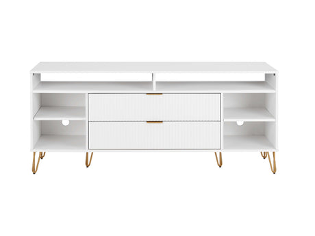 DUMBO 63" TV Stand in White - Ornate Home