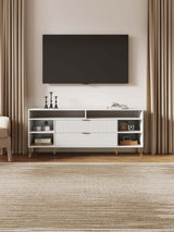 DUMBO 63" TV Stand in White - Ornate Home