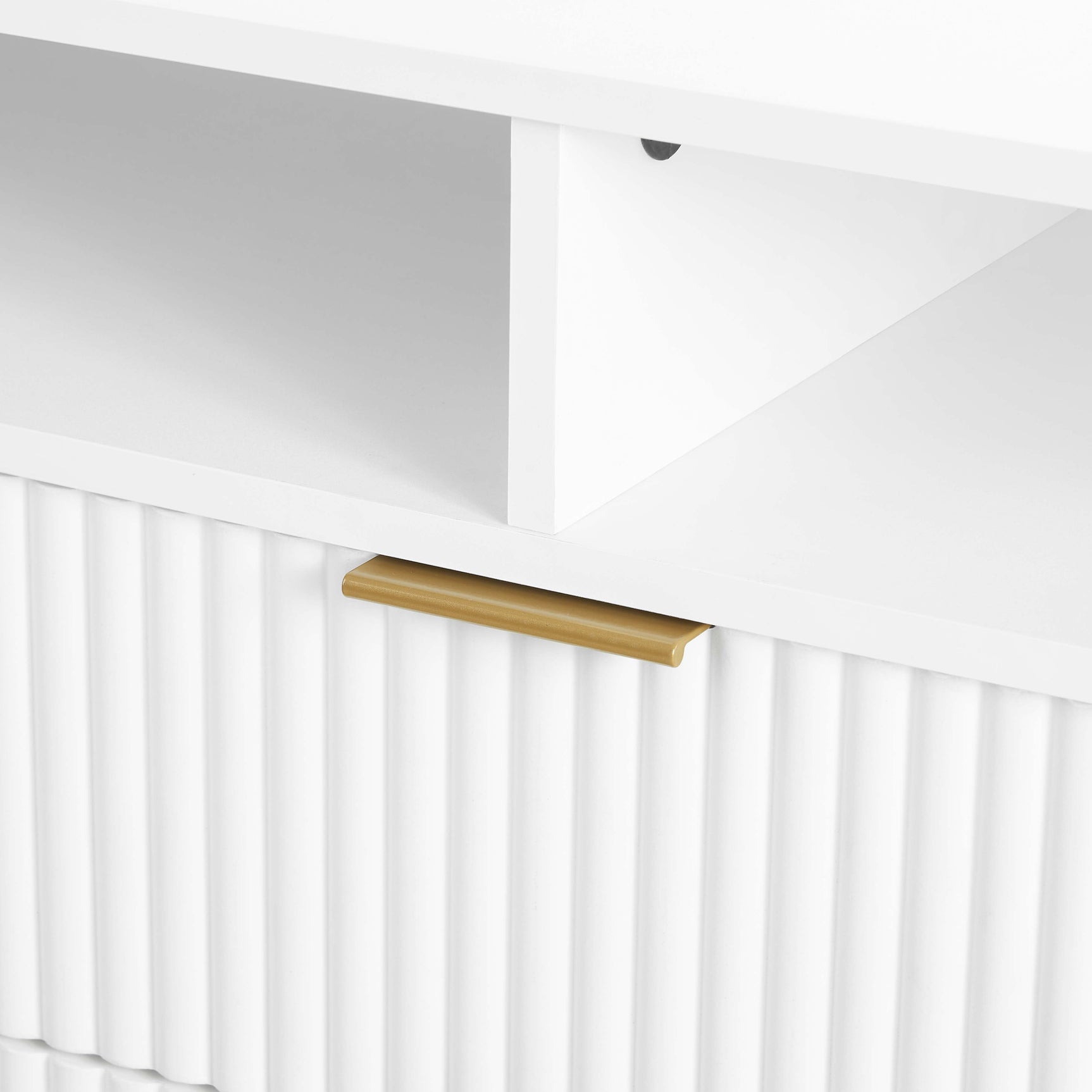 DUMBO 63" TV Stand in White - Ornate Home