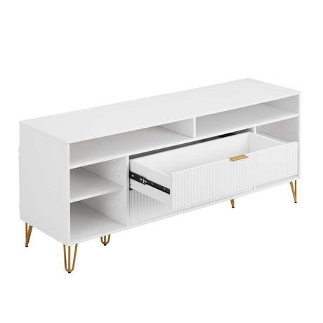 DUMBO 63" TV Stand in White - Ornate Home
