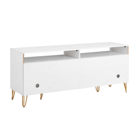 DUMBO 63" TV Stand in White - Ornate Home