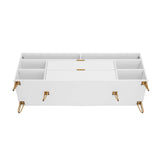 DUMBO 63" TV Stand in White - Ornate Home