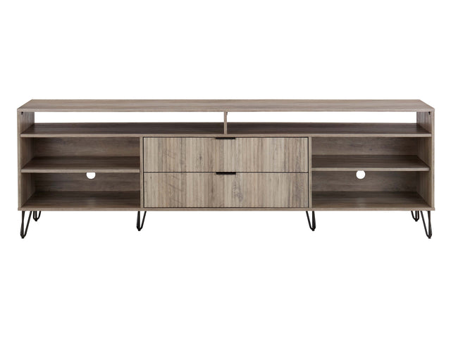 DUMBO 85" TV Stand in Golden Brown - Ornate Home