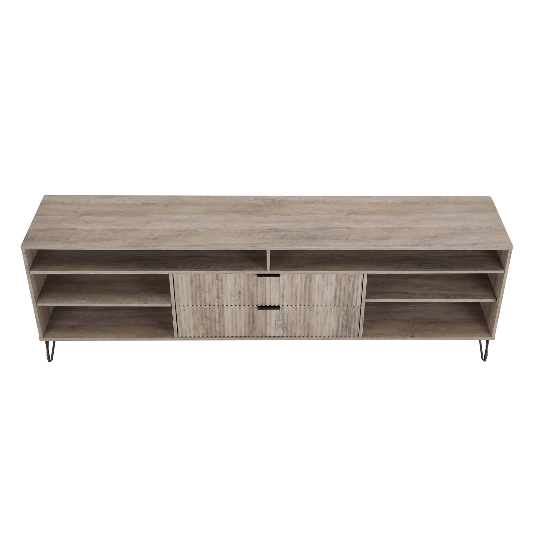 DUMBO 85" TV Stand in Golden Brown - Ornate Home