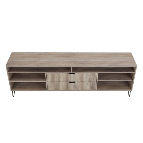 DUMBO 85" TV Stand in Golden Brown - Ornate Home