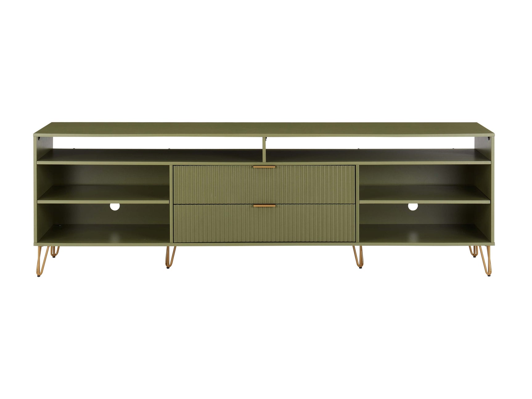 DUMBO 85" TV Stand in Olive Green - Ornate Home