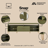 DUMBO 85" TV Stand in Olive Green - Ornate Home