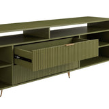 DUMBO 85" TV Stand in Olive Green - Ornate Home
