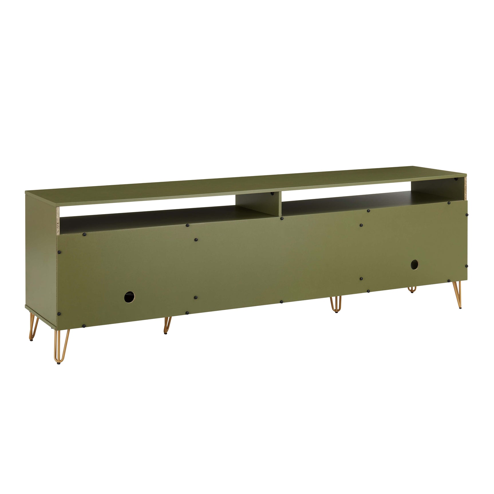 DUMBO 85" TV Stand in Olive Green - Ornate Home
