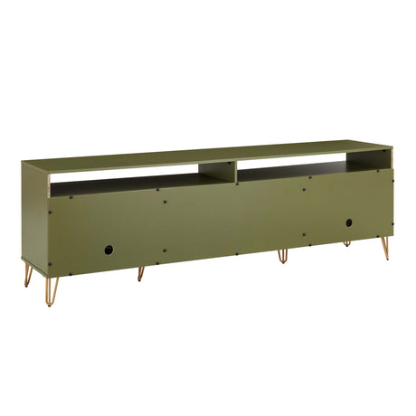 DUMBO 85" TV Stand in Olive Green - Ornate Home