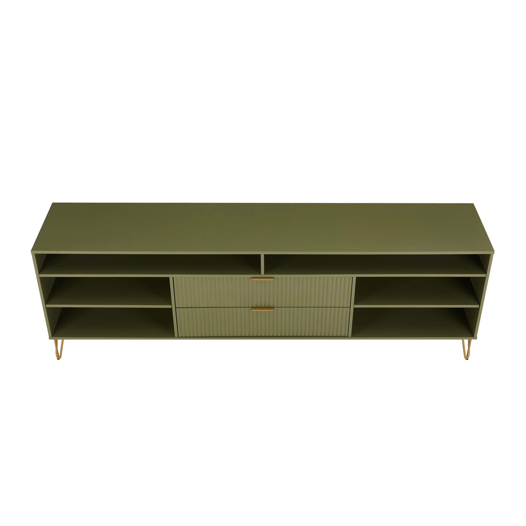 DUMBO 85" TV Stand in Olive Green - Ornate Home