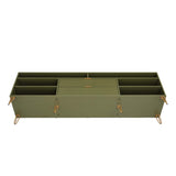 DUMBO 85" TV Stand in Olive Green - Ornate Home