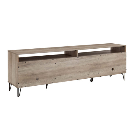 DUMBO 85" TV Stand in Rustic Grey - Ornate Home