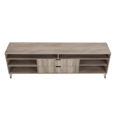 DUMBO 85" TV Stand in Rustic Grey - Ornate Home