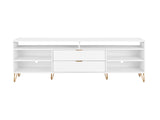 DUMBO 85" TV Stand in White - Ornate Home