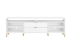DUMBO 85" TV Stand in White - Ornate Home