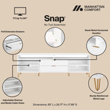 DUMBO 85" TV Stand in White - Ornate Home