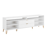 DUMBO 85" TV Stand in White - Ornate Home