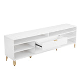 DUMBO 85" TV Stand in White - Ornate Home