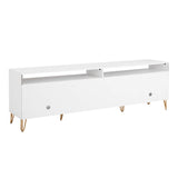 DUMBO 85" TV Stand in White - Ornate Home