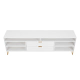 DUMBO 85" TV Stand in White - Ornate Home