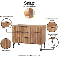 DUMBO Dresser in Golden Brown - Ornate Home