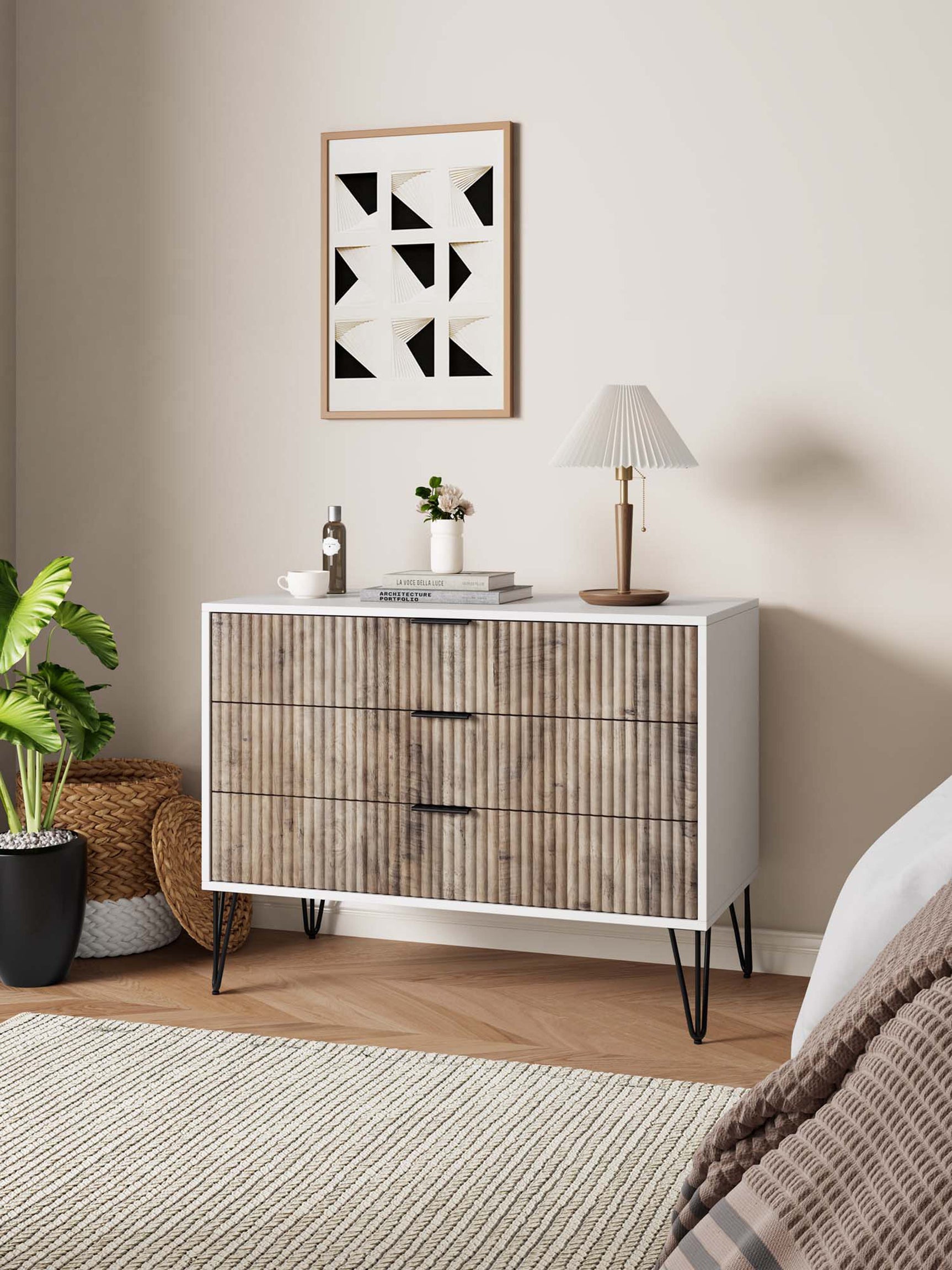 DUMBO Dresser in White and Grey - Ornate Home