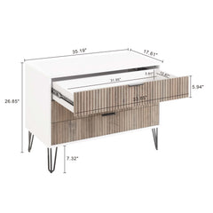 DUMBO Dresser in White and Grey - Ornate Home