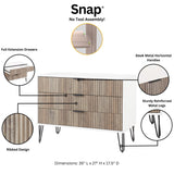 DUMBO Dresser in White and Grey - Ornate Home