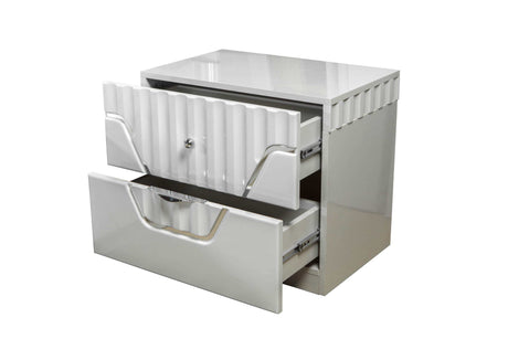 Da Vinci Gray Nightstand - Ornate Home