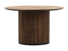 Dabney Natural Wood Wash Round Dining Table - Ornate Home