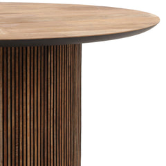 Dabney Natural Wood Wash Round Dining Table - Ornate Home