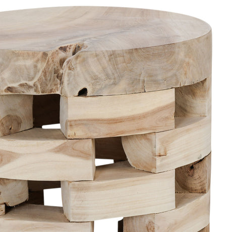 Dacosta Whitewash Round Accent Table - Ornate Home