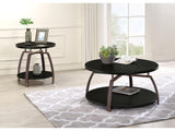 Dacre Dark Charcoal 2-piece Round Coffee and End Table Set - Ornate Home
