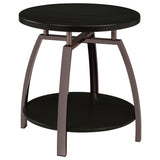 Dacre Dark Charcoal 2-piece Round Coffee and End Table Set - Ornate Home