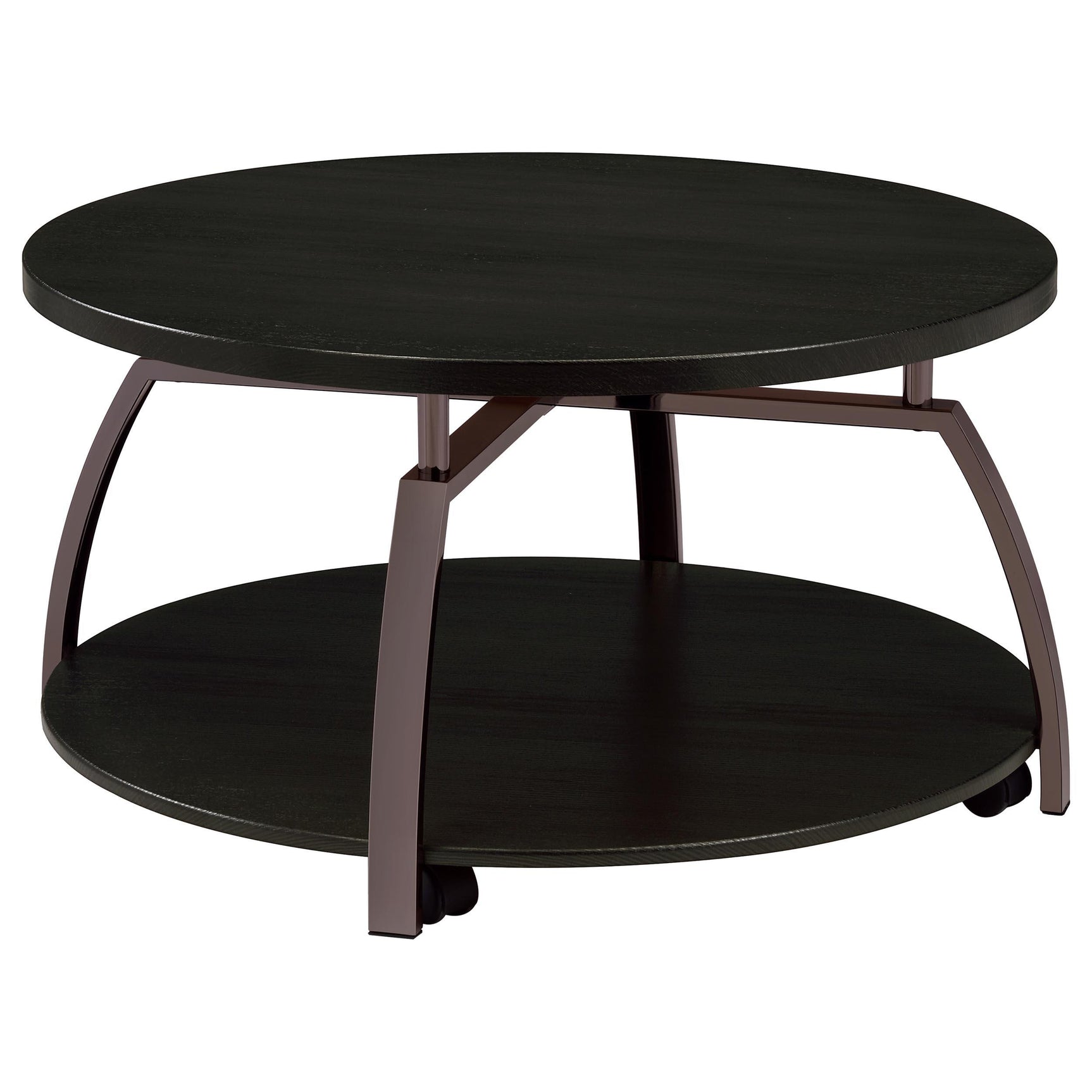 Dacre Dark Charcoal 2-piece Round Coffee and End Table Set - Ornate Home