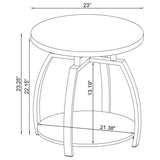 Dacre Dark Charcoal 2-piece Round Coffee and End Table Set - Ornate Home