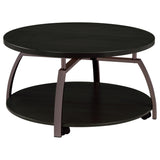 Dacre Dark Charcoal 3-piece Round Coffee and End Table Set - Ornate Home