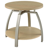 Dacre Greige 2-piece Round Coffee and End Table Set - Ornate Home