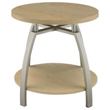 Dacre Greige 2-piece Round Coffee and End Table Set - Ornate Home