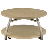 Dacre Greige 2-piece Round Coffee and End Table Set - Ornate Home
