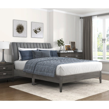Dade Gray Eastern King Platform Bed - Ornate Home