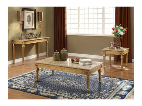 Daesha Marble & Antique Gold Coffee Table - Ornate Home